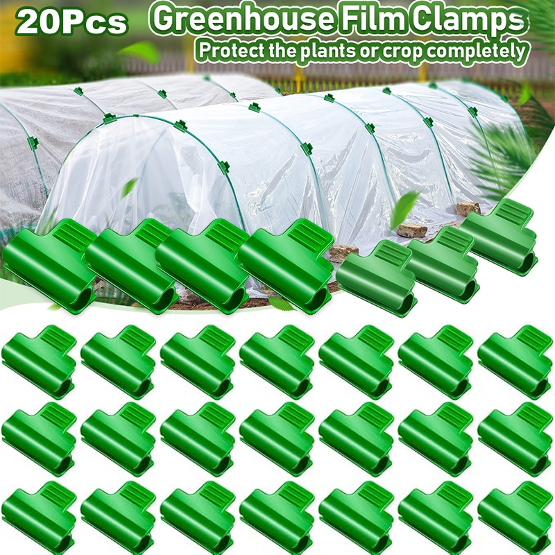 Greenhouse Plastic Film - 20 Buah Klip Laminasi Hijau, Alat