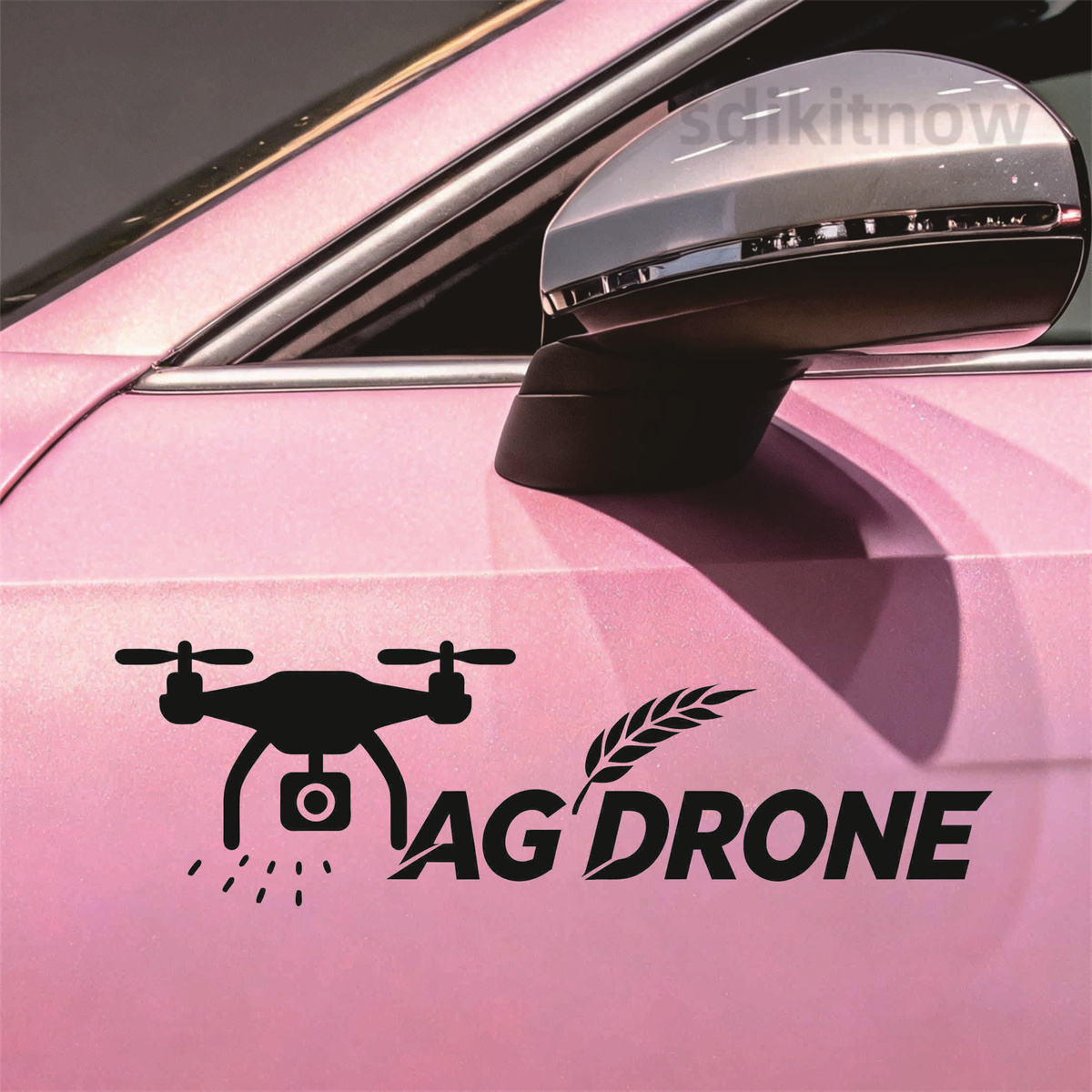 AG DRONE Stiker Mobil Vinyl Pe - Agriculture Farming Words ulasan dan harga