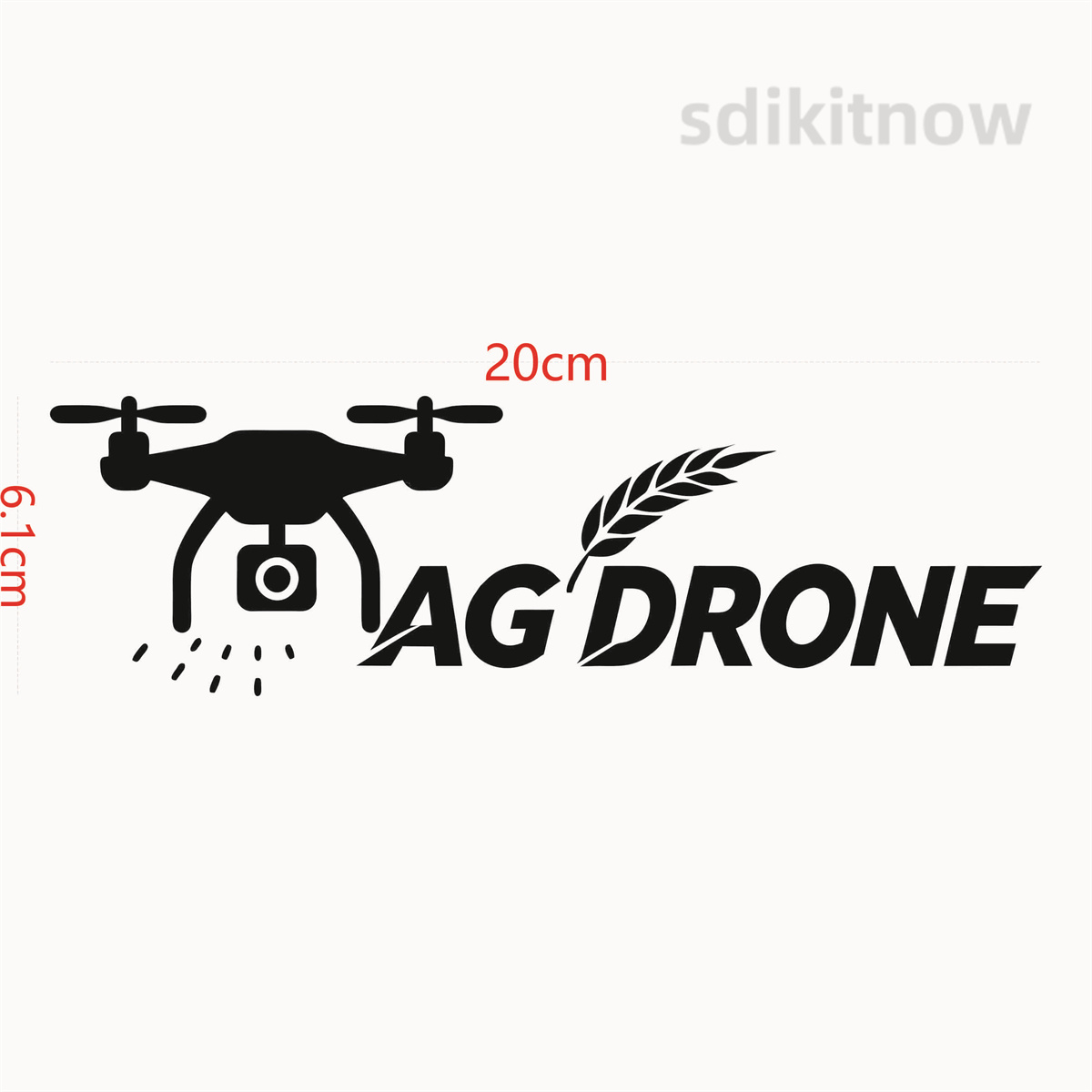 AG DRONE Stiker Mobil Vinyl Pe - Agriculture Farming Words ulasan dan harga
